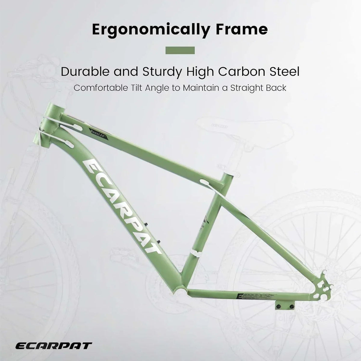 UPYOOE Mountain Bike With Carbon Steel Frame, 24/26 Inch Wheels And 21-Speed Shifting