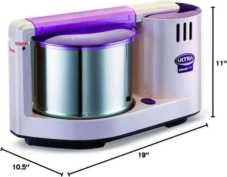 Ultra Wet Grinder, 2-Liter Atta Kneader And Dough Mixer, 110V, Gold - Grind Plus Gold