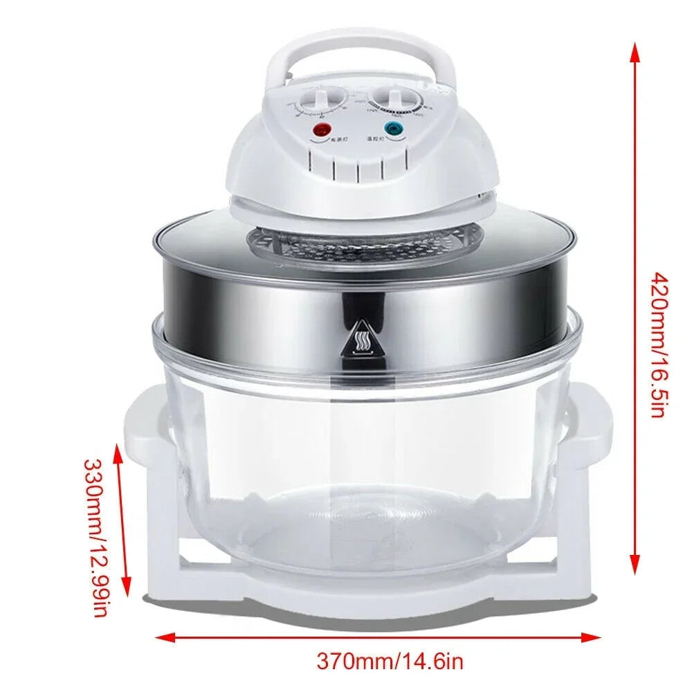 12L Electric Turbo Air Fryer Multifunction Convection Oven Roaster - 110V