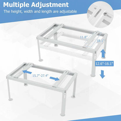 Mini Split Ground Stand For 9000-36000 BTU Ductless Air Conditioners - White Metal
