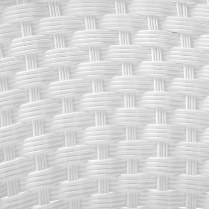 Jeco Resin Wicker Outdoor Patio Rocker Chair And End Table Set, 3-Piece, White