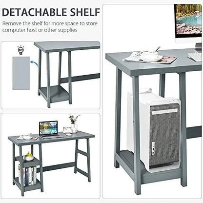 ASDRFYU Computer Desk With Shelves, 47.5in X 20in