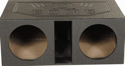 QPower Dual 12in Vented Subwoofer Box - QBOMB12VL