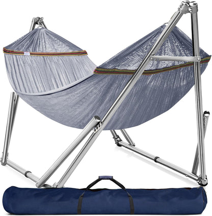 Double Hammock With Frame, 650 lb Capacity, 201 Stainless Steel