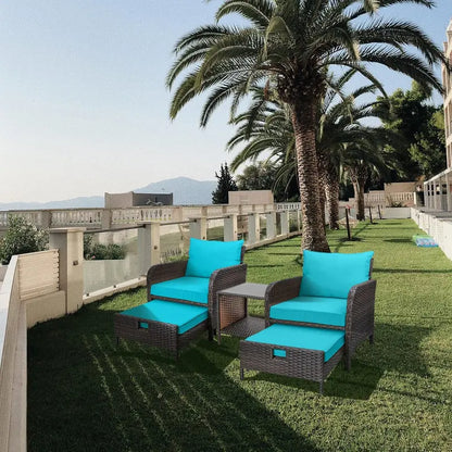 Leveleve 5-Piece Balcony Patio Conversation Set