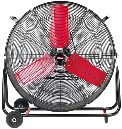 Hyper Tough 30 Inch 2-Speed Tilted Drum Fan Red & Black