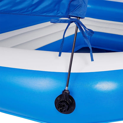 Tropical Breeze 6 Person Floating Island Lake Raft Lounge