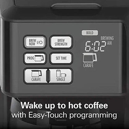 Hamilton Beach FlexBrew Thermal Coffee Maker, Single Serve And 10-Cup Full Pot, Black And Stainless - 49966