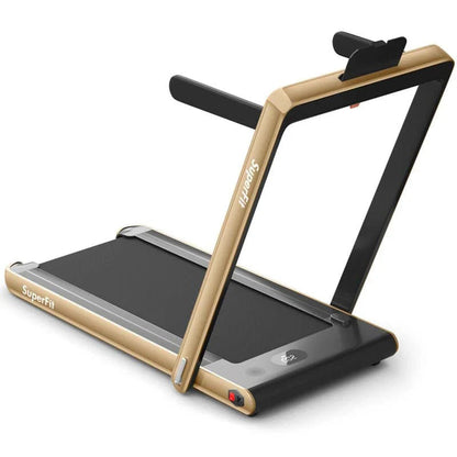 2 In 1 Folding Treadmill, 2.25 HP, 40 in x 16 in Running Area, Dual Display And App Control