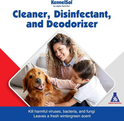 Alpha Tech Pet KennelSol Kennel Cleaner Disinfectant And Deodorizer Liquid Concentrate, 5 Gallons
