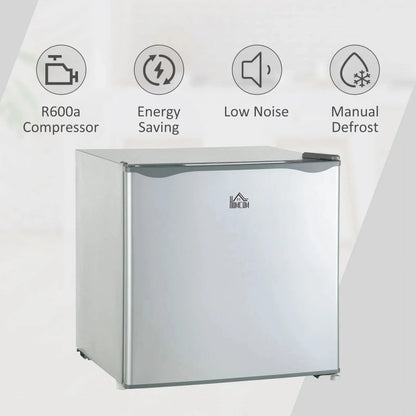 HOMCOM Countertop Upright Mini Freezer, 1.1 Cu.Ft, Gray - 05