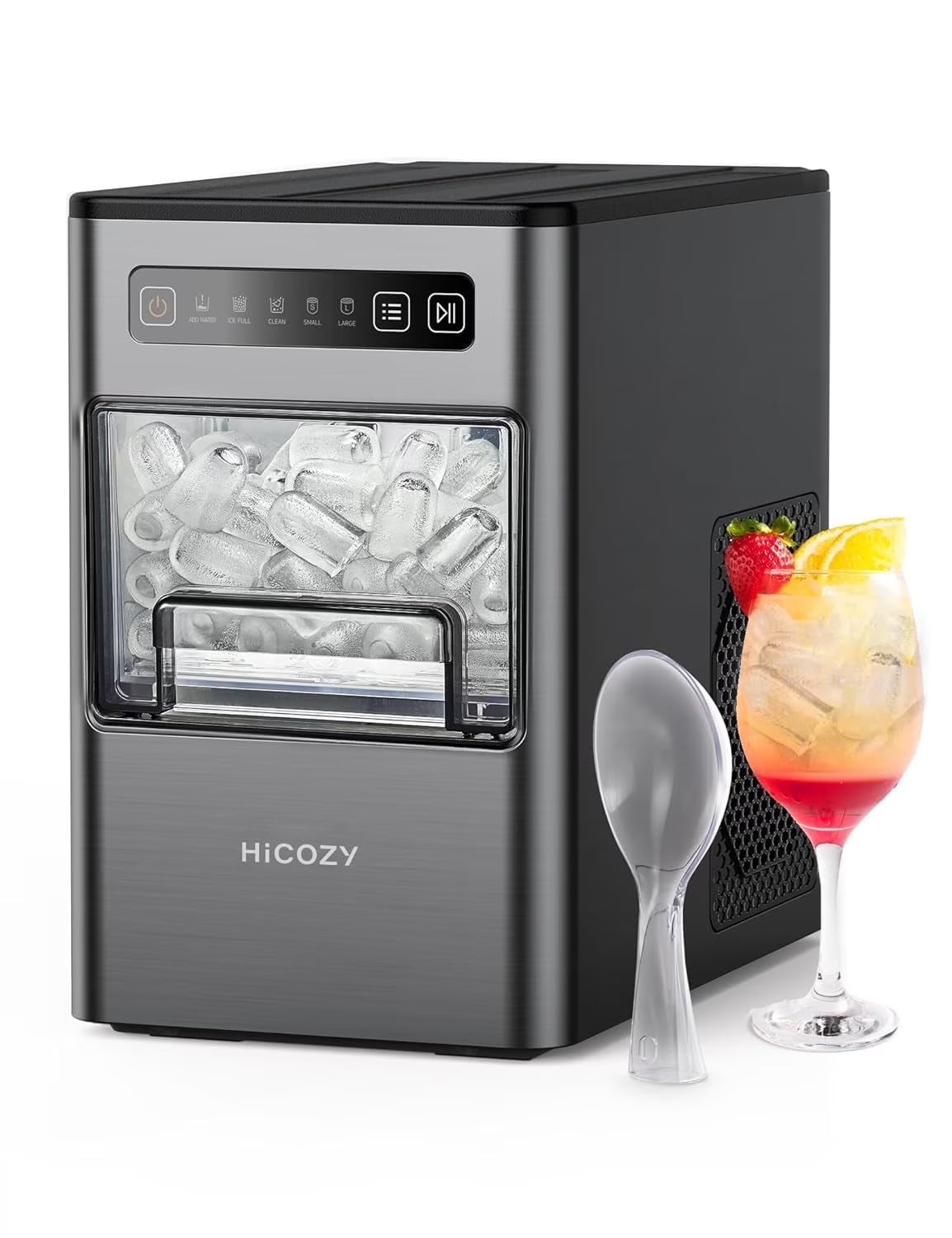 HiCOZY Portable Countertop Ice Maker With Ice Scoop - 24 lbs/Day, Ice in 6 Mins