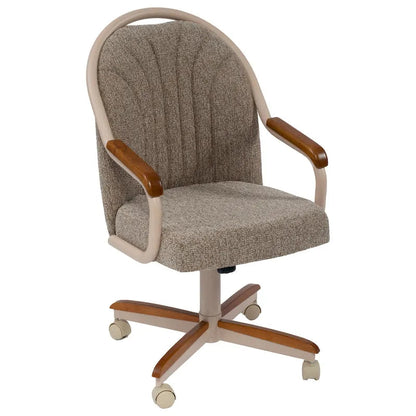 Casual Dining Cushion Swivel-and-Tilt Rolling Caster Chair, 38 Inches H x 24 Inches W x 22 Inches D