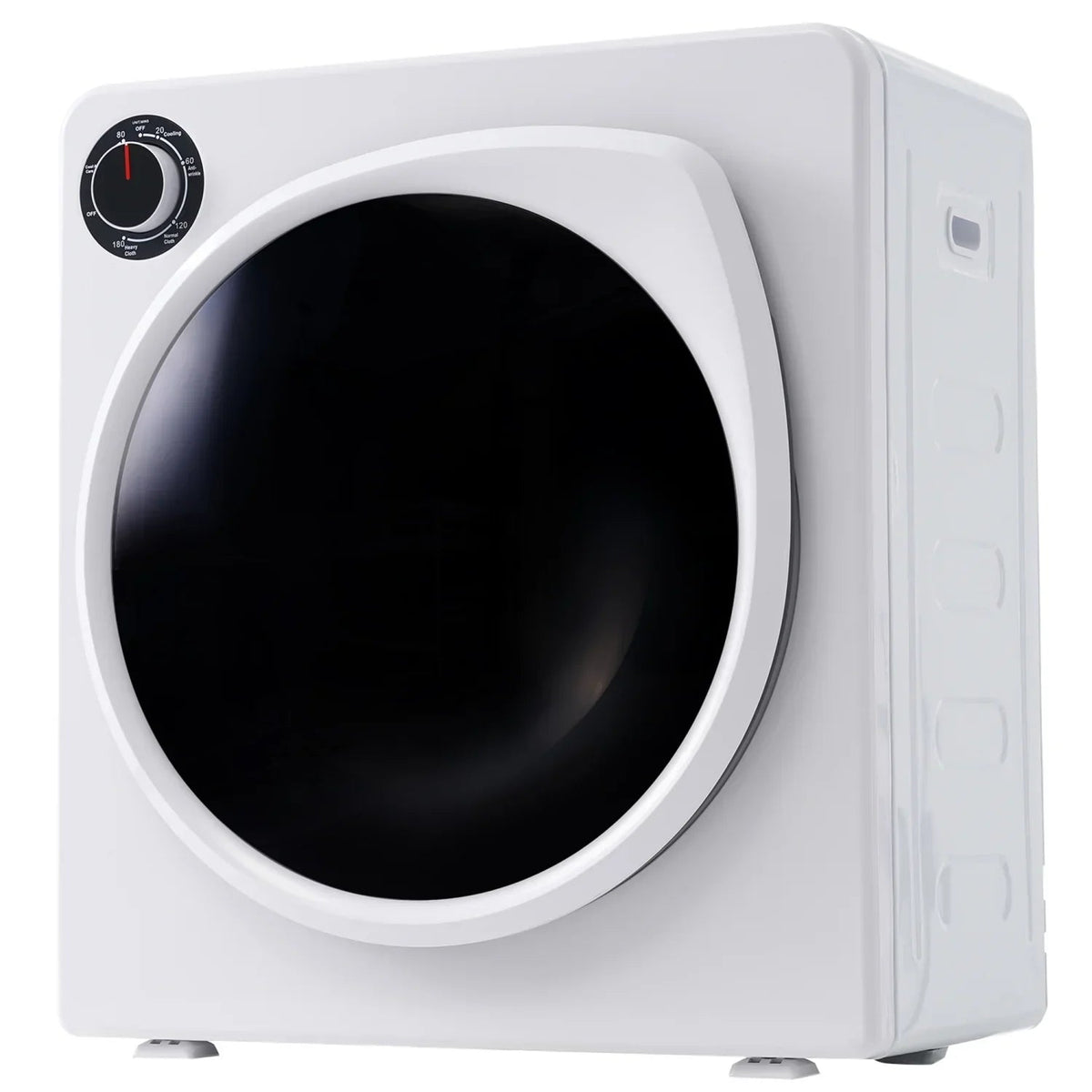 ZNESKPG Portable Compact Front Load Clothes Dryer 1.95 Cu. Ft., 830W, 5 Drying Modes, Stainless Steel Drum