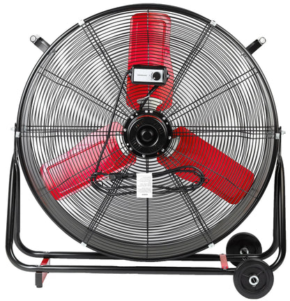 Hyper Tough 30 Inch 2-Speed Tilted Drum Fan Red & Black