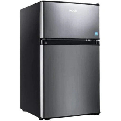 3.1 Cu. Ft. 2-Door Compact Refrigerator With Freezer, LED Light And Crisper Drawer