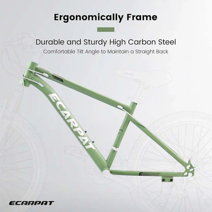 UPYOOE Mountain Bike With Carbon Steel Frame, 24/26 Inch Wheels And 21-Speed Shifting