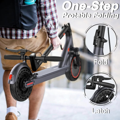 Electric Scooter 10 Inch Solid Tires, 500W, Dual Suspension