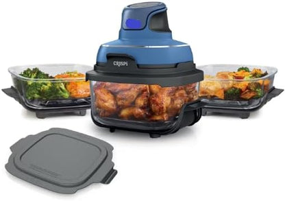 Ninja 5-In-1 Portable Glass Air Fryer With 4-Quart And 2 6-Cup Containers - Crispi