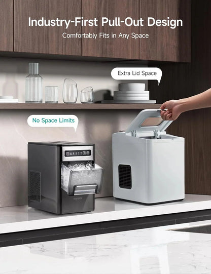 HiCOZY Portable Countertop Ice Maker With Ice Scoop - 24 lbs/Day, Ice in 6 Mins