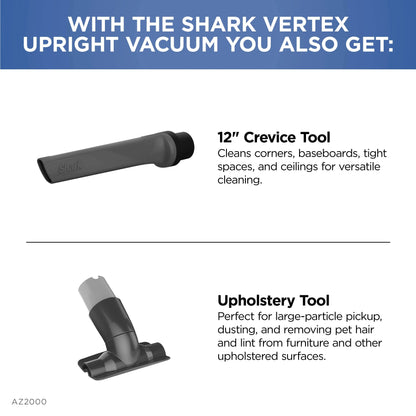 Shark Vertex DuoClean PowerFin Upright Vacuum With Powered Lift-Away And Self-Cleaning Brushroll - AZ2000
