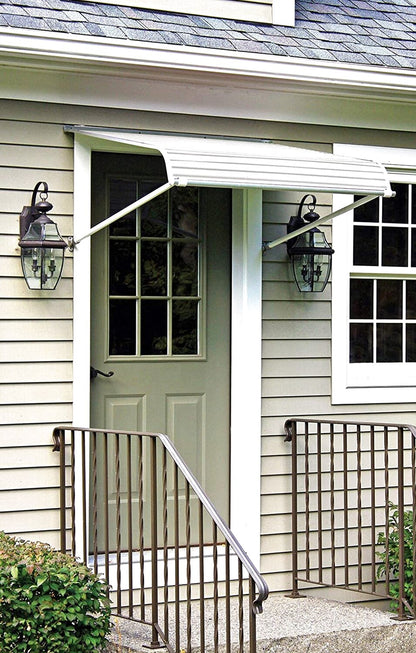 NuImage Awnings Aluminum Door Canopy 60 Inches Wide White - 60425