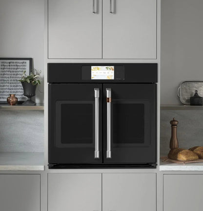 Cafe 30 Inch Matte Black Single Convection Smart Electric Wall Oven - CTS90FP3ND1