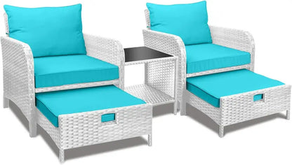 Leveleve 5-Piece Balcony Patio Conversation Set