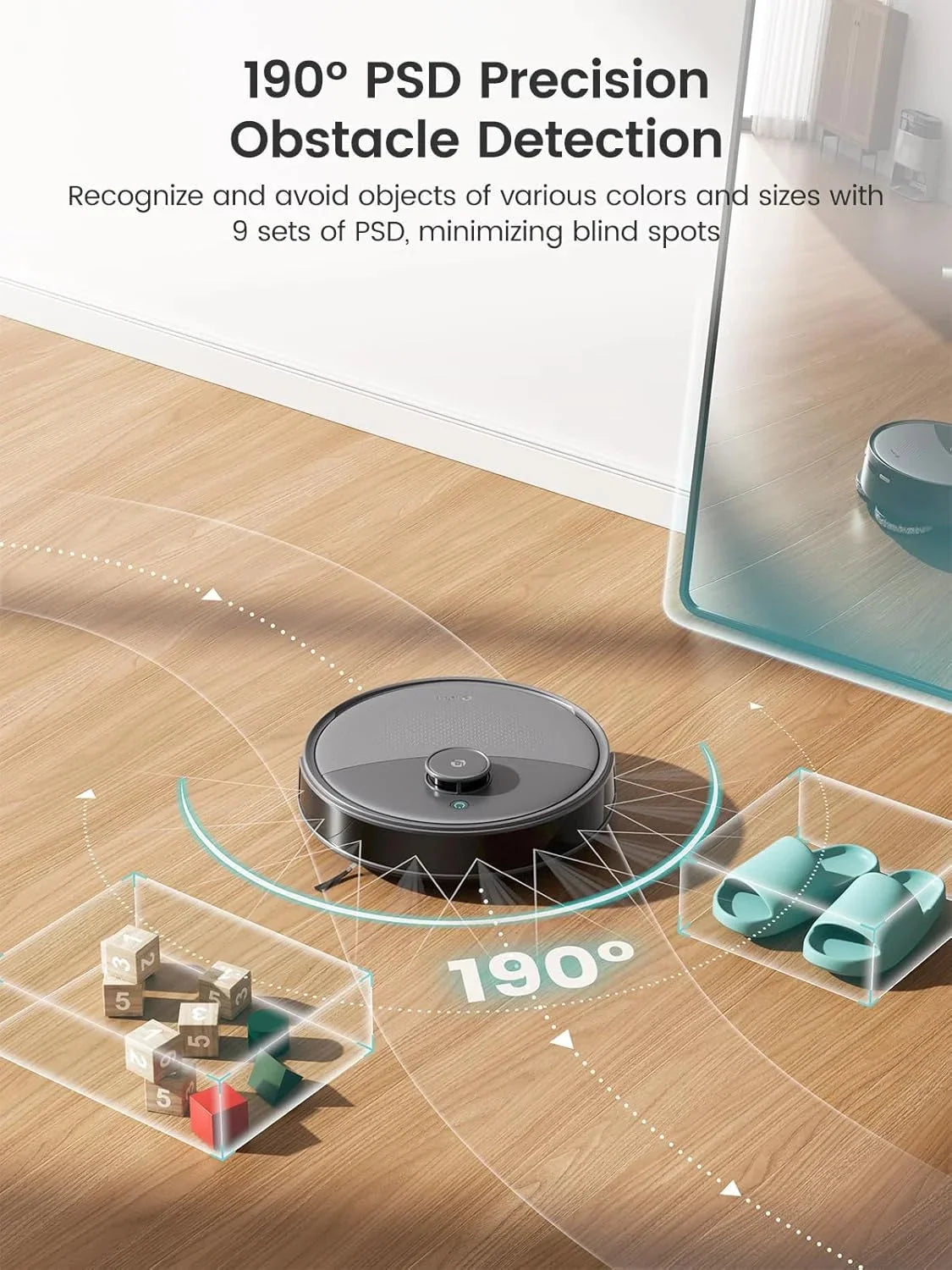 Lefant Robot Vacuum And Mop, 12000Pa Suction, All-In-One Base Station, Dual Spinning Mops - M3L