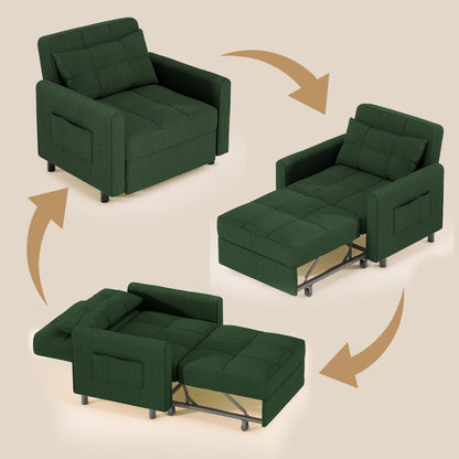 3-in-1 Adjustable Pull-Out Sleeper Sofa Bed With 330 Pounds Capacity