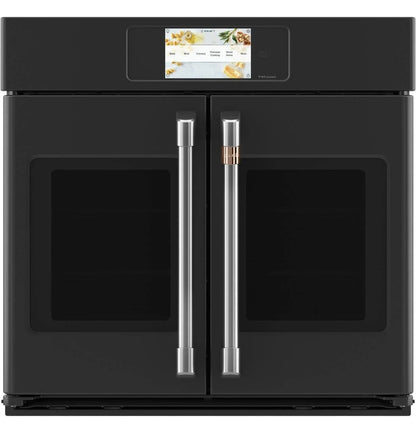 Cafe 30 Inch Matte Black Single Convection Smart Electric Wall Oven - CTS90FP3ND1