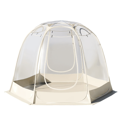 TABU Pop Up Bubble Sports Tent, Clear, 10 x 10 ft, 6-7 People