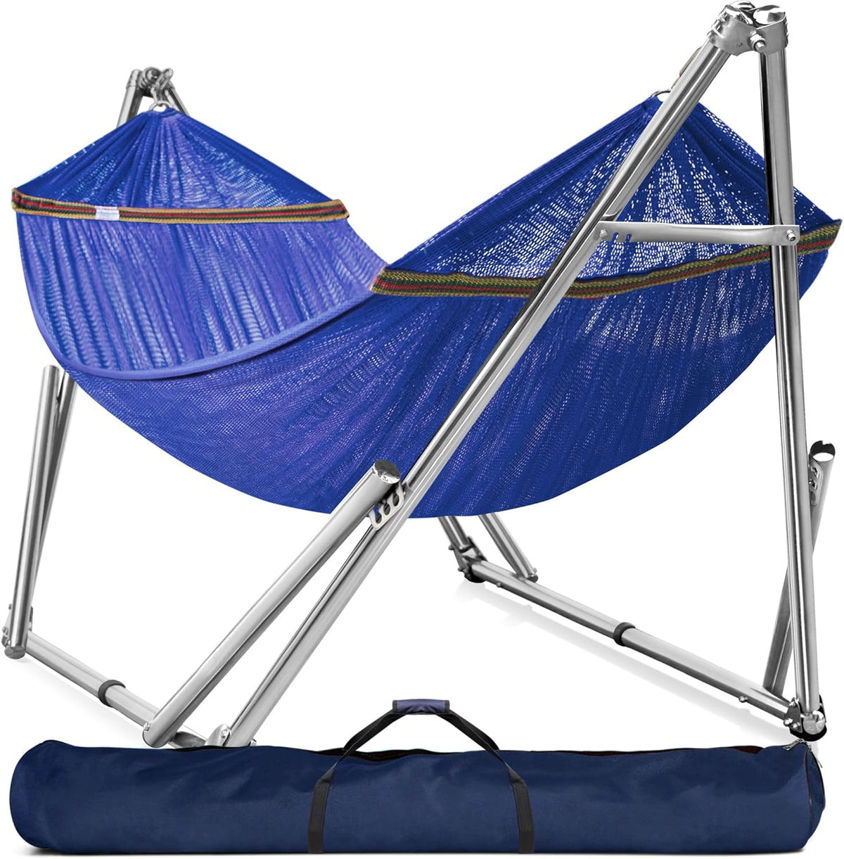Double Hammock With Frame, 650 lb Capacity, 201 Stainless Steel