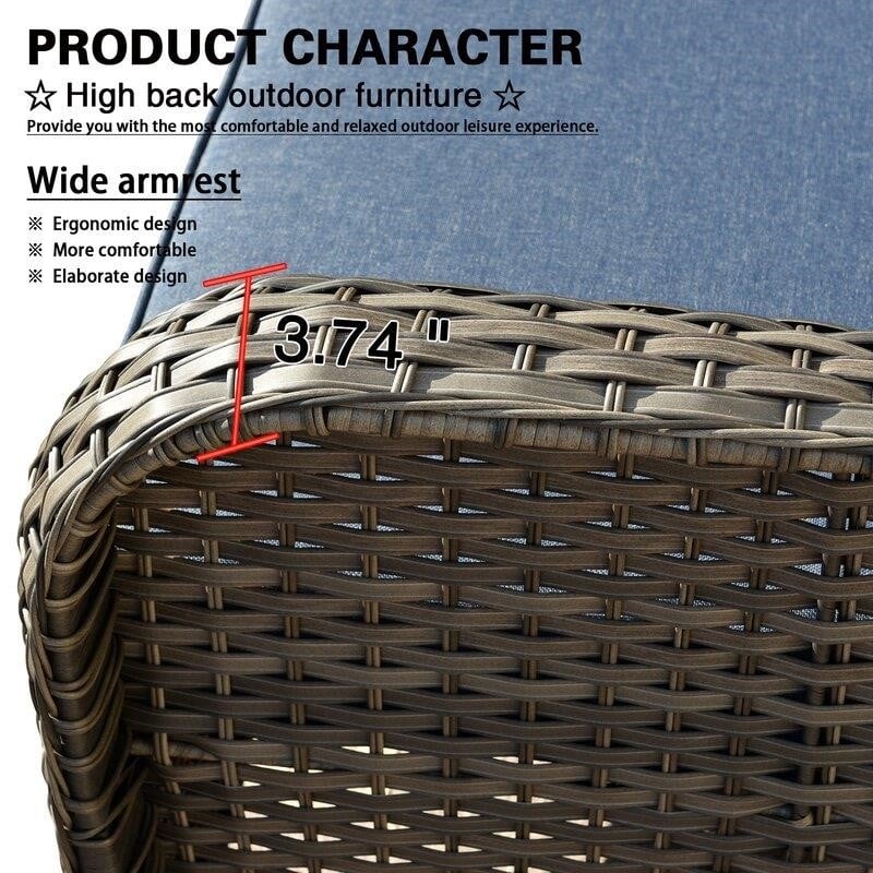 Latimer Wicker/Rattan 5-Person Seating Group With Cushions