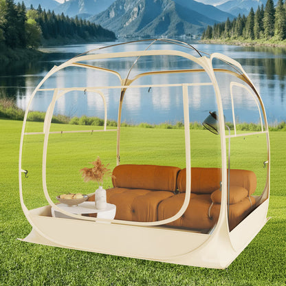 TABU Pop Up Bubble Sports Tent, Clear, 10 x 10 ft, 6-7 People