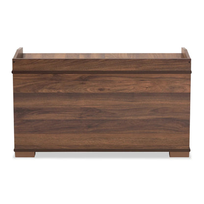 Baxton Studio Cat Litter Box Cover House, Walnut Brown, 35.40 x 18.90 x 20.10 in - Mariam