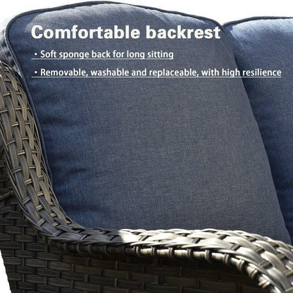 Latimer Wicker/Rattan 5-Person Seating Group With Cushions