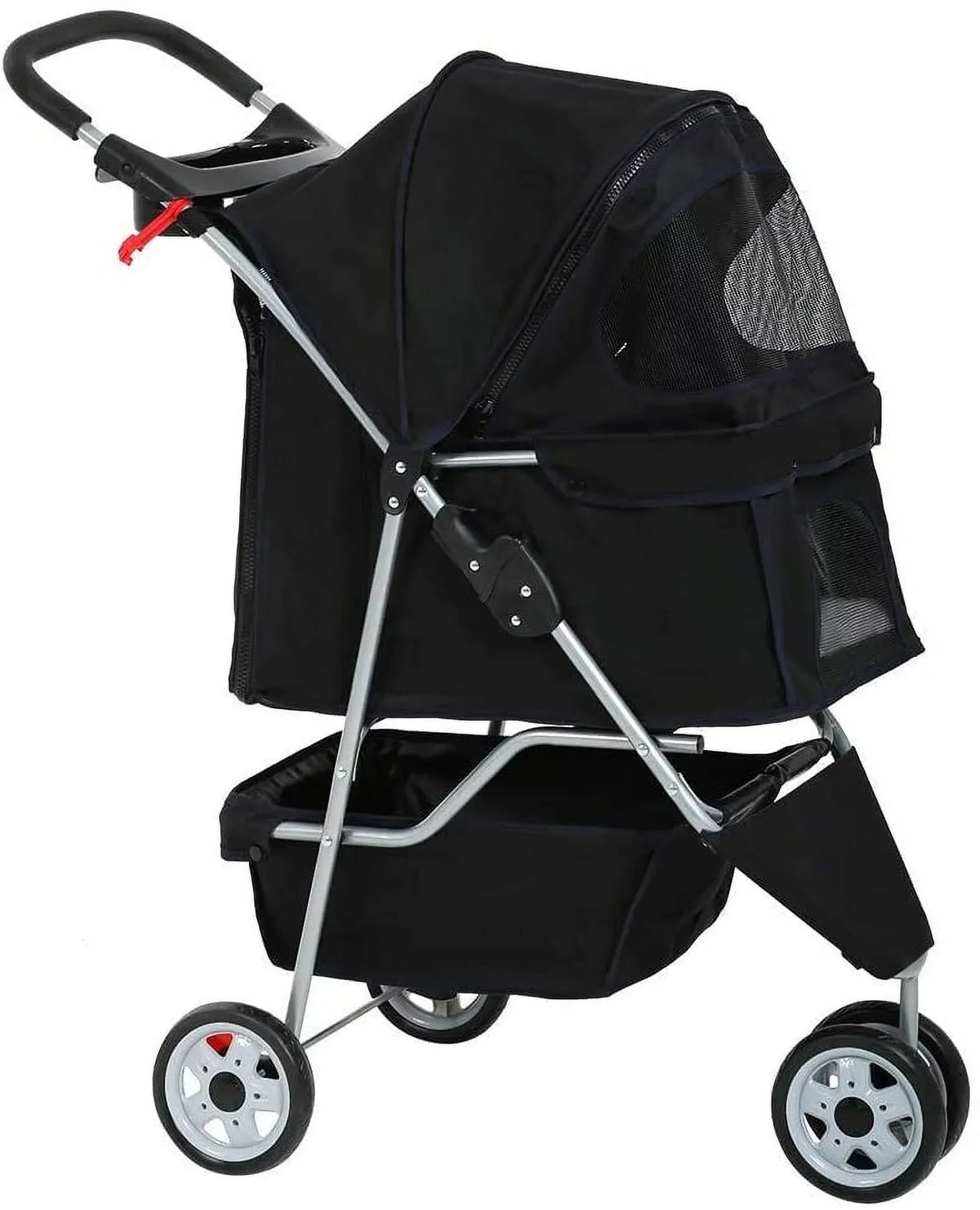 Bestpet Pet Stroller, 3 Wheels Travel Folding Carrier - T13