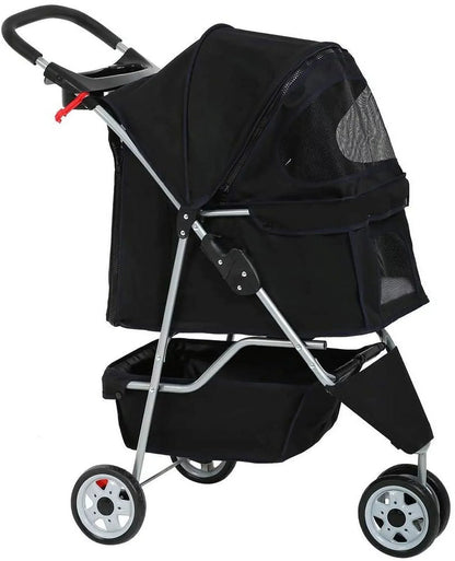 Bestpet Pet Stroller, 3 Wheels Travel Folding Carrier - T13