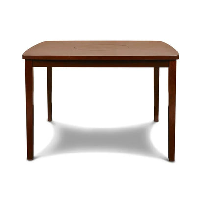 New Classic Furniture Wood Counter Table With Lazy Susan, Espresso - Dixon