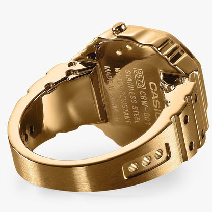 Casio Digital Watch Ring, Gold