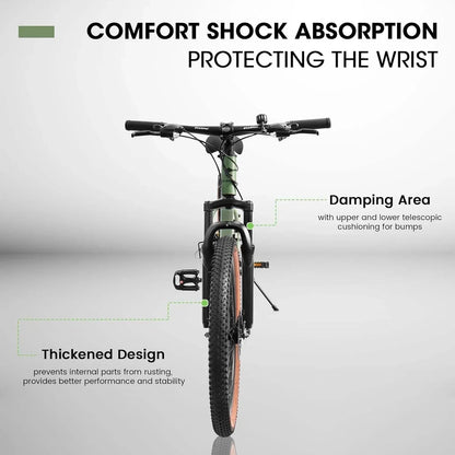 UPYOOE Mountain Bike With Carbon Steel Frame, 24/26 Inch Wheels And 21-Speed Shifting