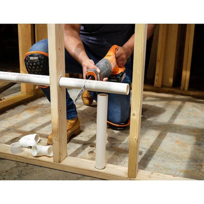 RIDGID 18V 4-Tool Cordless Combo Kit With 2.0 Ah Battery, 4.0 Ah Battery, Charger, Bag And Drywall Cut-Out Tool - R96256