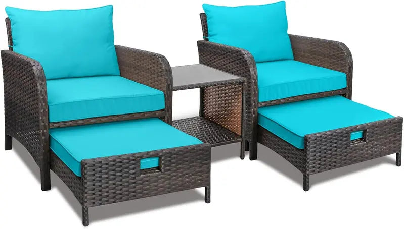Leveleve 5-Piece Balcony Patio Conversation Set