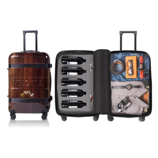 Vino Via 10-Bottle Wine Luggage With TSA Lock And Anti-Theft Zippers