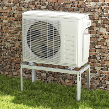 Mini Split Ground Stand For 9000-36000 BTU Ductless Air Conditioners - White Metal