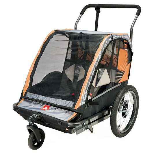Allen Sports 2-Child Bicycle Trailer And Stroller, Green - AS2