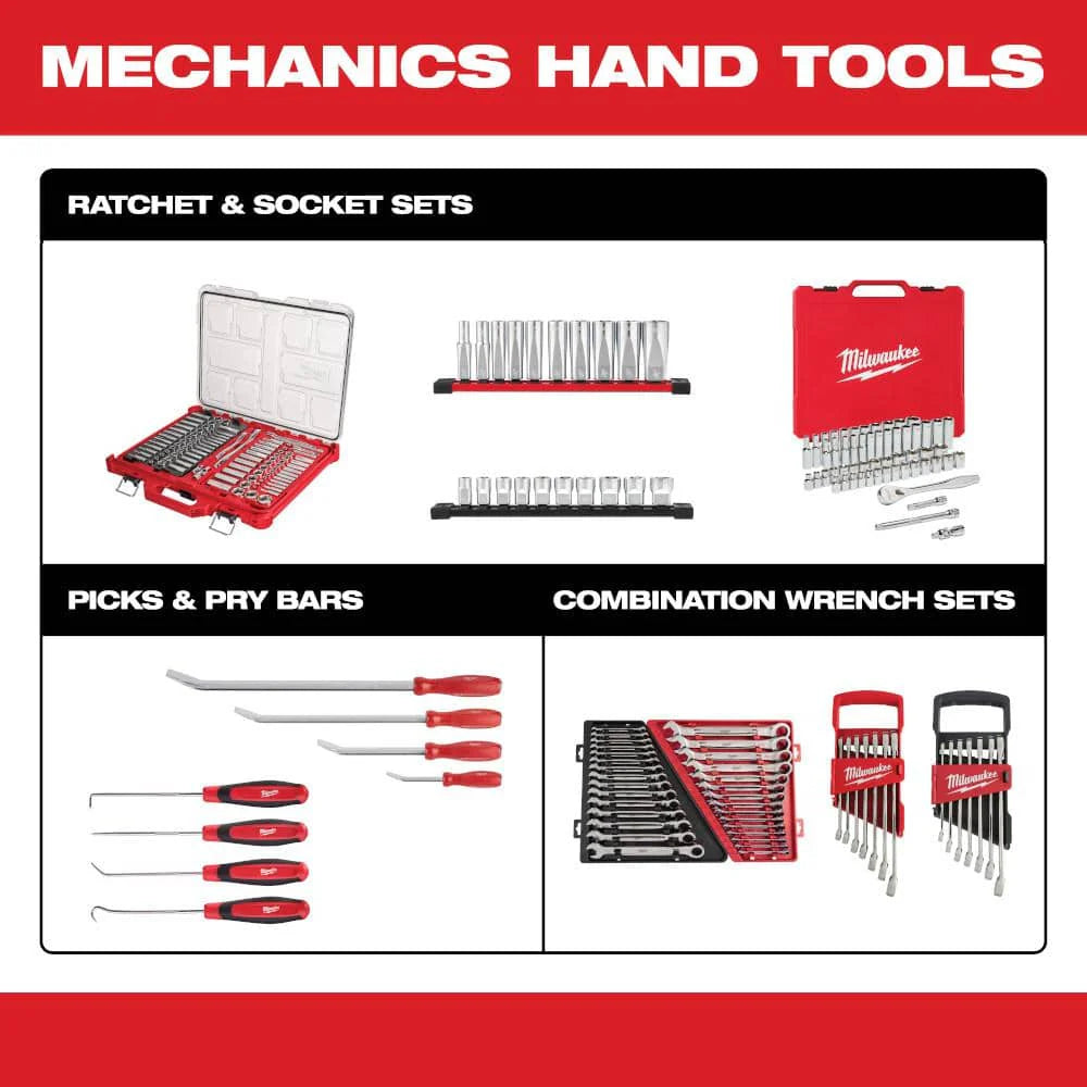 SAE/Metric Combination Ratcheting Wrench Mechanics Tool Set, 30-Piece - 48-22-9416-48-22-9516