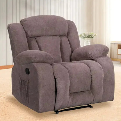 Heated Massaging Recliner Chair, 65L x 37W x 41H