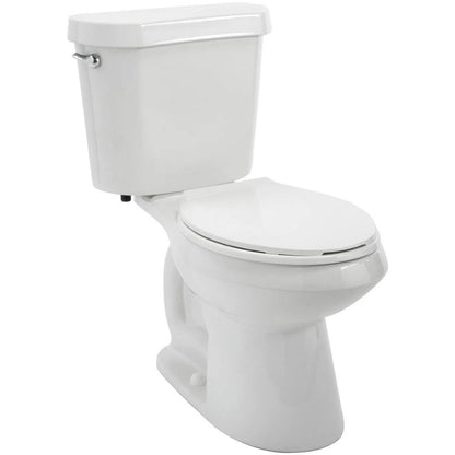 Glacier Bay 2-Piece 1.28 GPF High Efficiency Single Flush Elongated Toilet - White